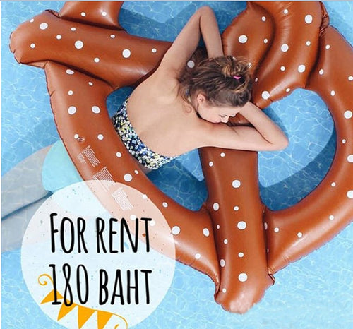 Inflatable Pretzel Swimming Ring