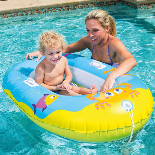 Inflatable Waterboat Pool Float Inflatable Swimming Ring Kids Water Bed Pool Party Water Boat Inflatable Swim Circle Baby Float
