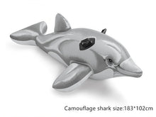 Load image into Gallery viewer, Inflatable Camouflage Shark Mattress