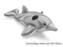 Load image into Gallery viewer, Inflatable Camouflage Shark Mattress